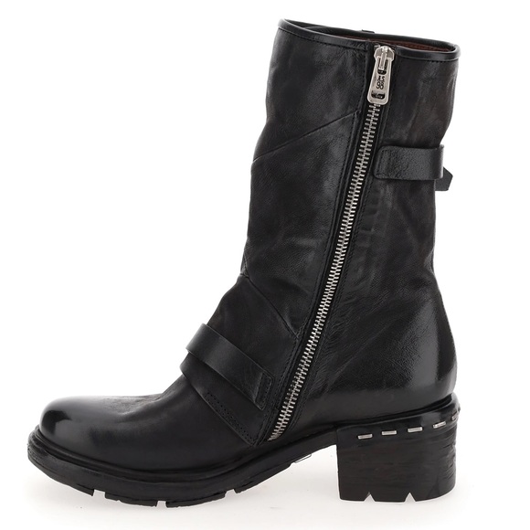 A.S.98 Italian Leather Booties black/Nero size 37 NIB - Picture 2 of 16